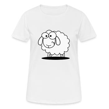 sheep - Women's Breathable T-Shirt - white - Front - AI Model Female 172 dark (172cm)