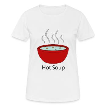Soupe chaude - T-shirt respirant Femme - blanc - Devant - AI Model Female 172 dark (172cm)