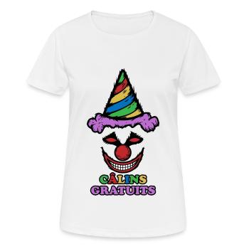 Câlins Gratuits Clown Anniversaire Terrifiant - T-shirt respirant Femme - blanc - Devant - AI Model Female 172 dark (172cm)