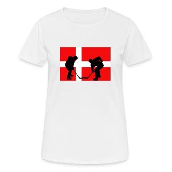 Le Danemark, mon pays, mon drapeau ! - T-shirt respirant Femme - blanc - Devant - AI Model Female 172 dark (172cm)