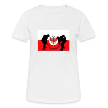 Drapeau du Tyrol du Sud - T-shirt respirant Femme - blanc - Devant - AI Model Female 172 dark (172cm)
