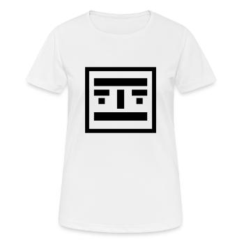 Robot Face Minimal - T-shirt respirant Femme - blanc - Devant - AI Model Female 172 dark (172cm)