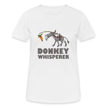 Eselflüsterer Esel Muli Maultier - Frauen T-Shirt atmungsaktiv - Weiß - Vorne - AI Model Female 172 dark (172cm)