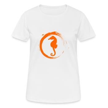 sea horse - Women's Breathable T-Shirt - white - Front - AI Model Female 172 dark (172cm)