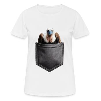Geier - Frauen T-Shirt atmungsaktiv - Weiß - Vorne - AI Model Female 172 dark (172cm)