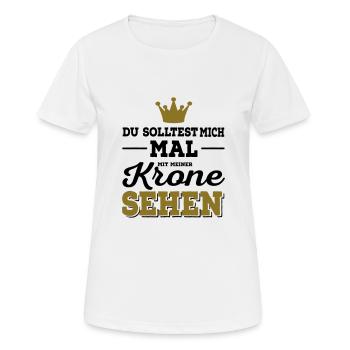 Krone - Frauen T-Shirt atmungsaktiv - Weiß - Vorne - AI Model Female 172 dark (172cm)
