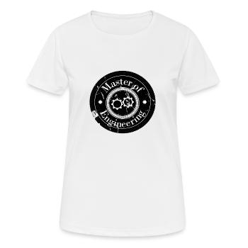 Master of Engineering Logo Patch - Women's Breathable T-Shirt - white - Front - AI Model Female 172 dark (172cm)