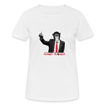 Monkey Business - Women's Breathable T-Shirt - white - Front - AI Model Female 172 dark (172cm)