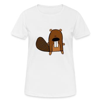 beaver - Women's Breathable T-Shirt - white - Front - AI Model Female 172 dark (172cm)
