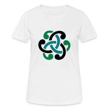 Vecteur de noeud celtique - T-shirt respirant Femme - blanc - Devant - AI Model Female 172 dark (172cm)