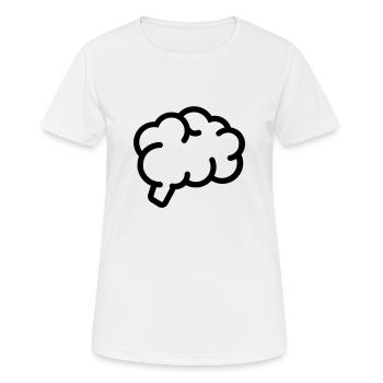 Cerveau, Cerveau, Intelligent, Intelligent - T-shirt respirant Femme - blanc - Devant - AI Model Female 172 dark (172cm)