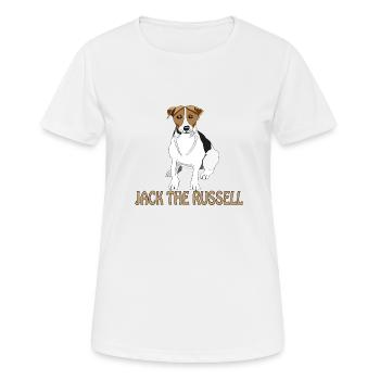 Jack Russell - Frauen T-Shirt atmungsaktiv - Weiß - Vorne - AI Model Female 172 dark (172cm)