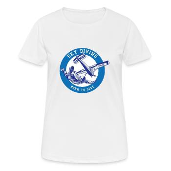 SKY Diving - Frauen T-Shirt atmungsaktiv - Weiß - Vorne - AI Model Female 172 dark (172cm)