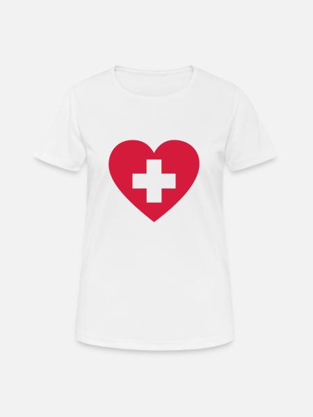 Heart, first aid - Women's Breathable T-Shirt - white