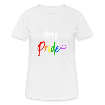 Bonne Pride LGBT Gay Pride - T-shirt respirant Femme - blanc - Devant - AI Model Female 172 dark (172cm)
