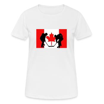 Le Canada, mon pays, mon drapeau ! - T-shirt respirant Femme - blanc - Devant - AI Model Female 172 dark (172cm)