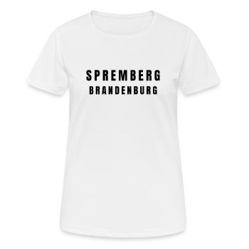 Spremberg, Brandebourg - T-shirt respirant Femme - blanc - Devant - AI Model Female 172 dark (172cm)