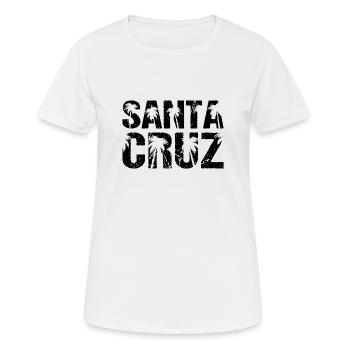 Santa Cruz Palmen Surfer - Frauen T-Shirt atmungsaktiv - Weiß - Vorne - AI Model Female 172 dark (172cm)