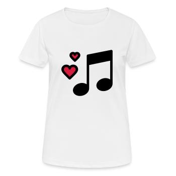 Romantische Musik Note - Frauen T-Shirt atmungsaktiv - Weiß - Vorne - AI Model Female 172 dark (172cm)