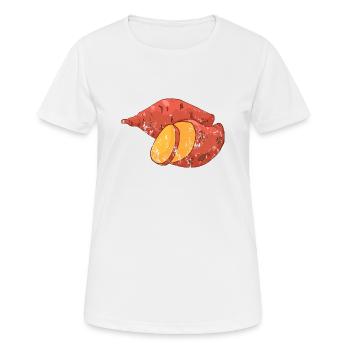 Patate douce style grunge vintage rétro - T-shirt respirant Femme - blanc - Devant - AI Model Female 172 dark (172cm)