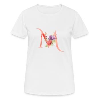 Letter M - Women's Breathable T-Shirt - white - Front - AI Model Female 172 dark (172cm)