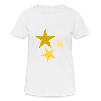 ETOILE. STAR. ETOILES. FÊTE. ANNIVERSAIRE. NOËL - T-shirt respirant Femme - blanc - Devant - AI Model Female 172 dark (172cm)