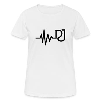 DJ - Frauen T-Shirt atmungsaktiv - Weiß - Vorne - AI Model Female 172 dark (172cm)
