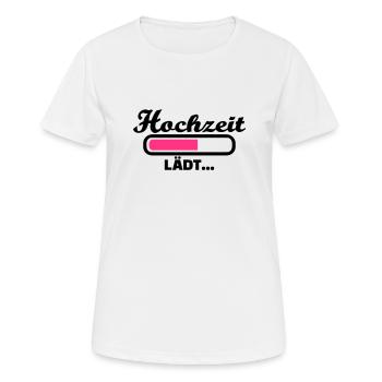 Hochzeit - Frauen T-Shirt atmungsaktiv - Weiß - Vorne - AI Model Female 172 dark (172cm)