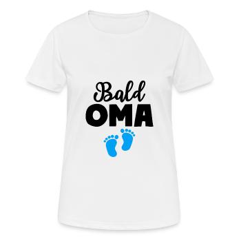 Bald Oma Junge Baby Großmutter - Frauen T-Shirt atmungsaktiv - Weiß - Vorne - AI Model Female 172 dark (172cm)