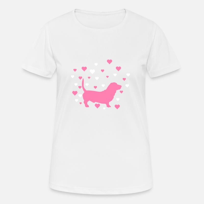 dachshund - Women's Breathable T-Shirt - white