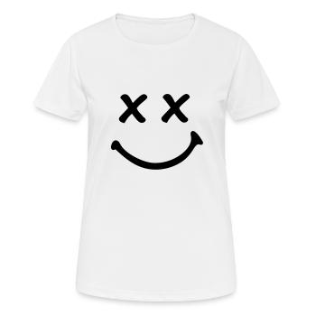 Smiley - Frauen T-Shirt atmungsaktiv - Weiß - Vorne - AI Model Female 172 dark (172cm)