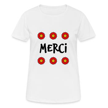 VIELEN DANK. DANKE. VIELEN DANK. JAHRESTAG. GEBURT. - Frauen T-Shirt atmungsaktiv - Weiß - Vorne - AI Model Female 172 dark (172cm)