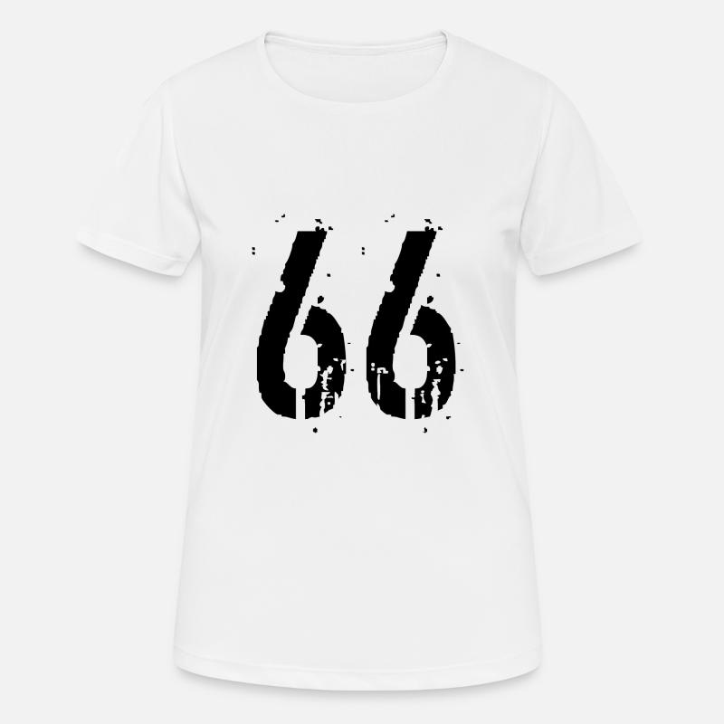 Number 66 - Women's Breathable T-Shirt - white