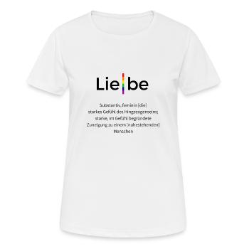 Liebe - Frauen T-Shirt atmungsaktiv - Weiß - Vorne - AI Model Female 172 dark (172cm)