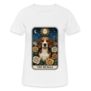 Beagle - Frauen T-Shirt atmungsaktiv - Weiß - Vorne - AI Model Female 172 dark (172cm)