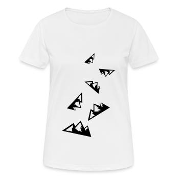 Mountain Icon Icon - Women's Breathable T-Shirt - white - Front - AI Model Female 172 dark (172cm)