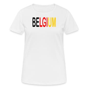 Belgium - Women's Breathable T-Shirt - white - Front - AI Model Female 172 dark (172cm)