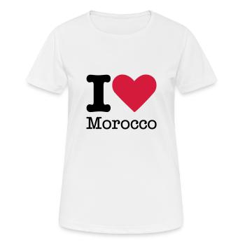 I Love Morocco - Frauen T-Shirt atmungsaktiv - Weiß - Vorne - AI Model Female 172 dark (172cm)
