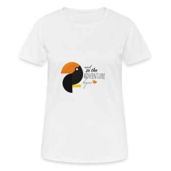 Adventure. - Women's Breathable T-Shirt - white - Front - AI Model Female 172 dark (172cm)