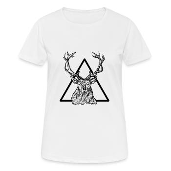 Hert - Frauen T-Shirt atmungsaktiv - Weiß - Vorne - AI Model Female 172 dark (172cm)