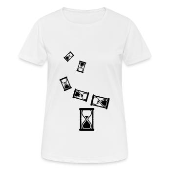 Sanduhr Symbol - Frauen T-Shirt atmungsaktiv - Weiß - Vorne - AI Model Female 172 dark (172cm)