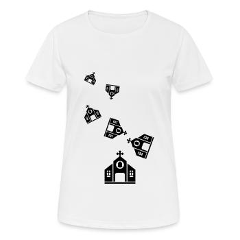 Foi de l’Église - T-shirt respirant Femme - blanc - Devant - AI Model Female 172 dark (172cm)