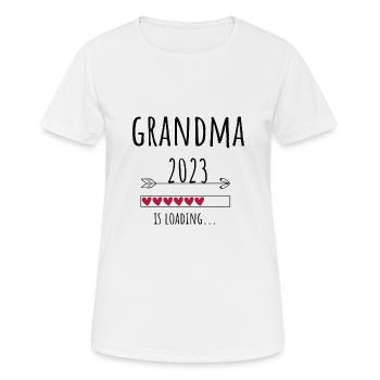 Grand-mère 2023 Grand-mère Bébé Cadeau Grands-parents - T-shirt respirant Femme - blanc - Devant - AI Model Female 172 dark (172cm)