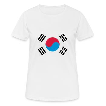 South Korea - Women's Breathable T-Shirt - white - Front - AI Model Female 172 dark (172cm)