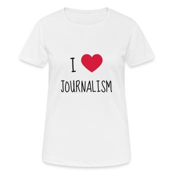 Journalist Journalism Journalismus Journaliste - Women's Breathable T-Shirt - white - Front - AI Model Female 172 dark (172cm)