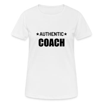 Coach / Coaching / Trainer / Sport - Frauen T-Shirt atmungsaktiv - Weiß - Vorne - AI Model Female 172 dark (172cm)