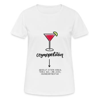 Cosmopolitan Cocktail Handlettering Geschenk Idee - Frauen T-Shirt atmungsaktiv - Weiß - Vorne - AI Model Female 172 dark (172cm)