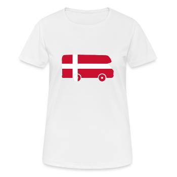 Wohnmobil Dänemark Reise Urlaub Camper Aufkleber - Frauen T-Shirt atmungsaktiv - Weiß - Vorne - AI Model Female 172 dark (172cm)