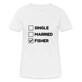Fischerei Fischer Sport Sportler Spieler - Frauen T-Shirt atmungsaktiv - Weiß - Vorne - AI Model Female 172 dark (172cm)