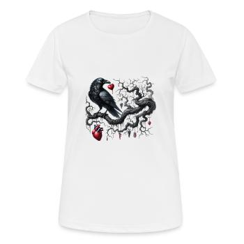 Romance sombre : Esthétique gothique - T-shirt respirant Femme - blanc - Devant - AI Model Female 172 dark (172cm)